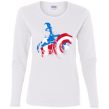 T-Shirts White / S Captain Women's Long Sleeve T-Shirt