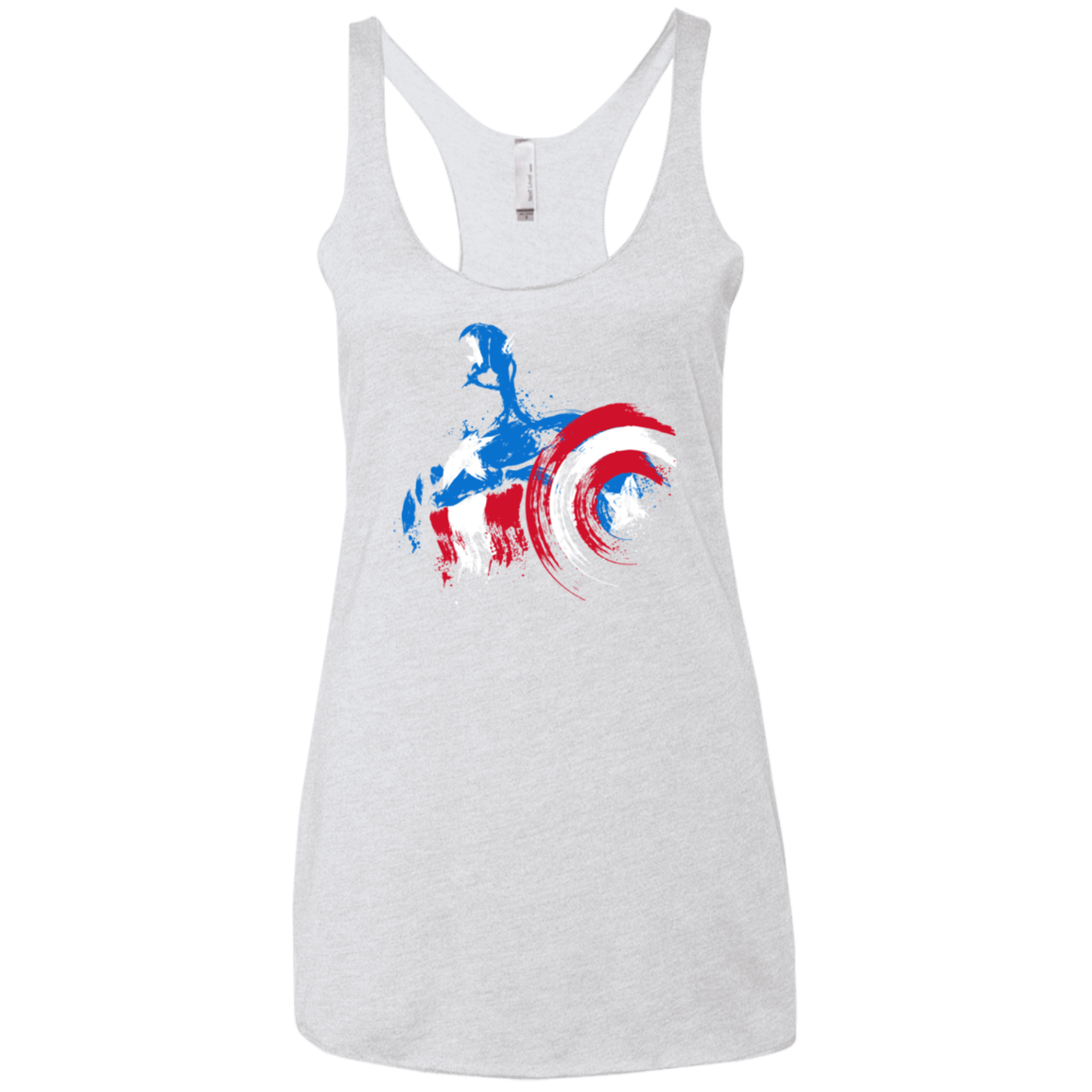 T-Shirts Heather White / X-Small Captain Women's Triblend Racerback Tank