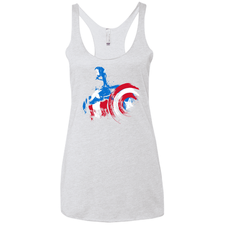 T-Shirts Heather White / X-Small Captain Women's Triblend Racerback Tank