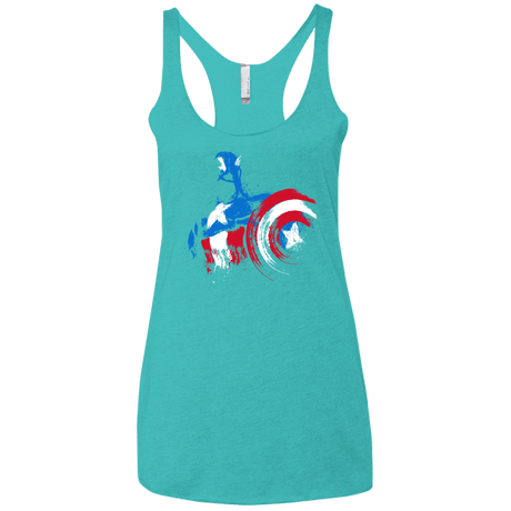 T-Shirts Tahiti Blue / X-Small Captain Women's Triblend Racerback Tank