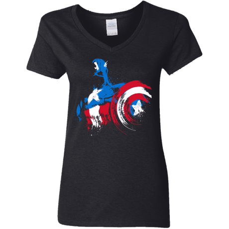 T-Shirts Black / S Captain Women's V-Neck T-Shirt