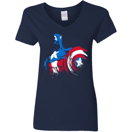 T-Shirts Navy / S Captain Women's V-Neck T-Shirt