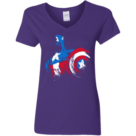 T-Shirts Purple / S Captain Women's V-Neck T-Shirt