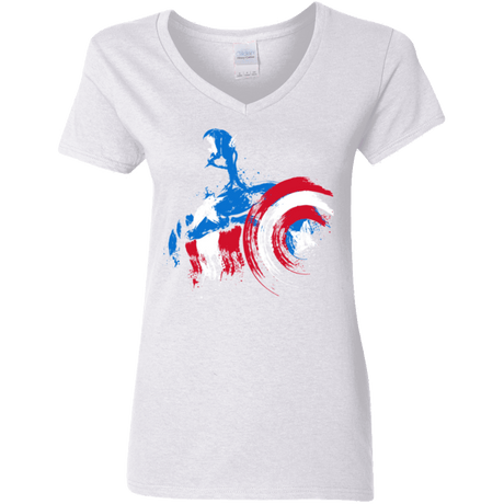 T-Shirts White / S Captain Women's V-Neck T-Shirt