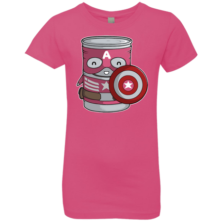 T-Shirts Hot Pink / YXS CapTin America Girls Premium T-Shirt