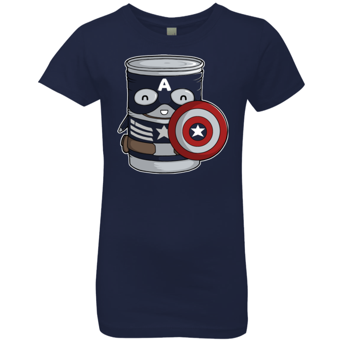 T-Shirts Midnight Navy / YXS CapTin America Girls Premium T-Shirt