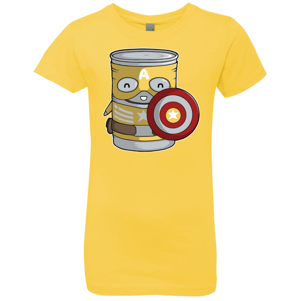 T-Shirts Vibrant Yellow / YXS CapTin America Girls Premium T-Shirt