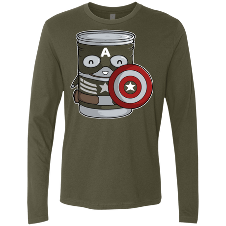 T-Shirts Military Green / Small CapTin America Men's Premium Long Sleeve