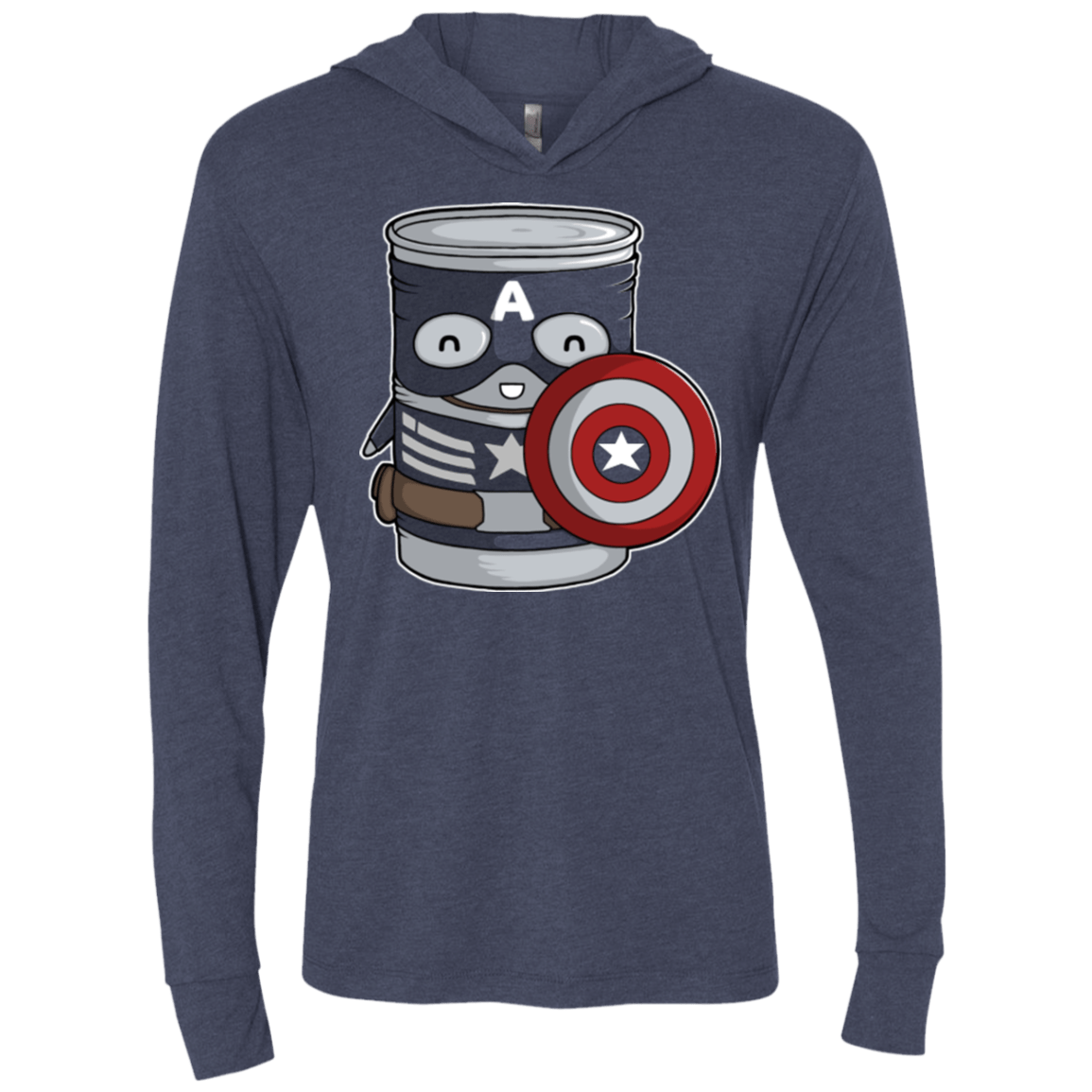 T-Shirts Vintage Navy / X-Small CapTin America Triblend Long Sleeve Hoodie Tee