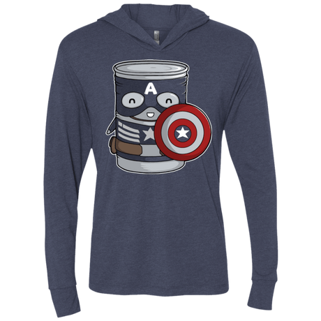 T-Shirts Vintage Navy / X-Small CapTin America Triblend Long Sleeve Hoodie Tee