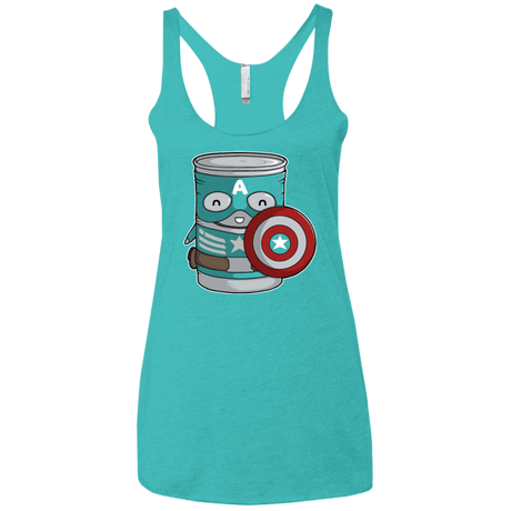 T-Shirts Tahiti Blue / X-Small CapTin America Women's Triblend Racerback Tank