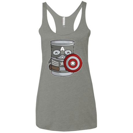 T-Shirts Venetian Grey / X-Small CapTin America Women's Triblend Racerback Tank