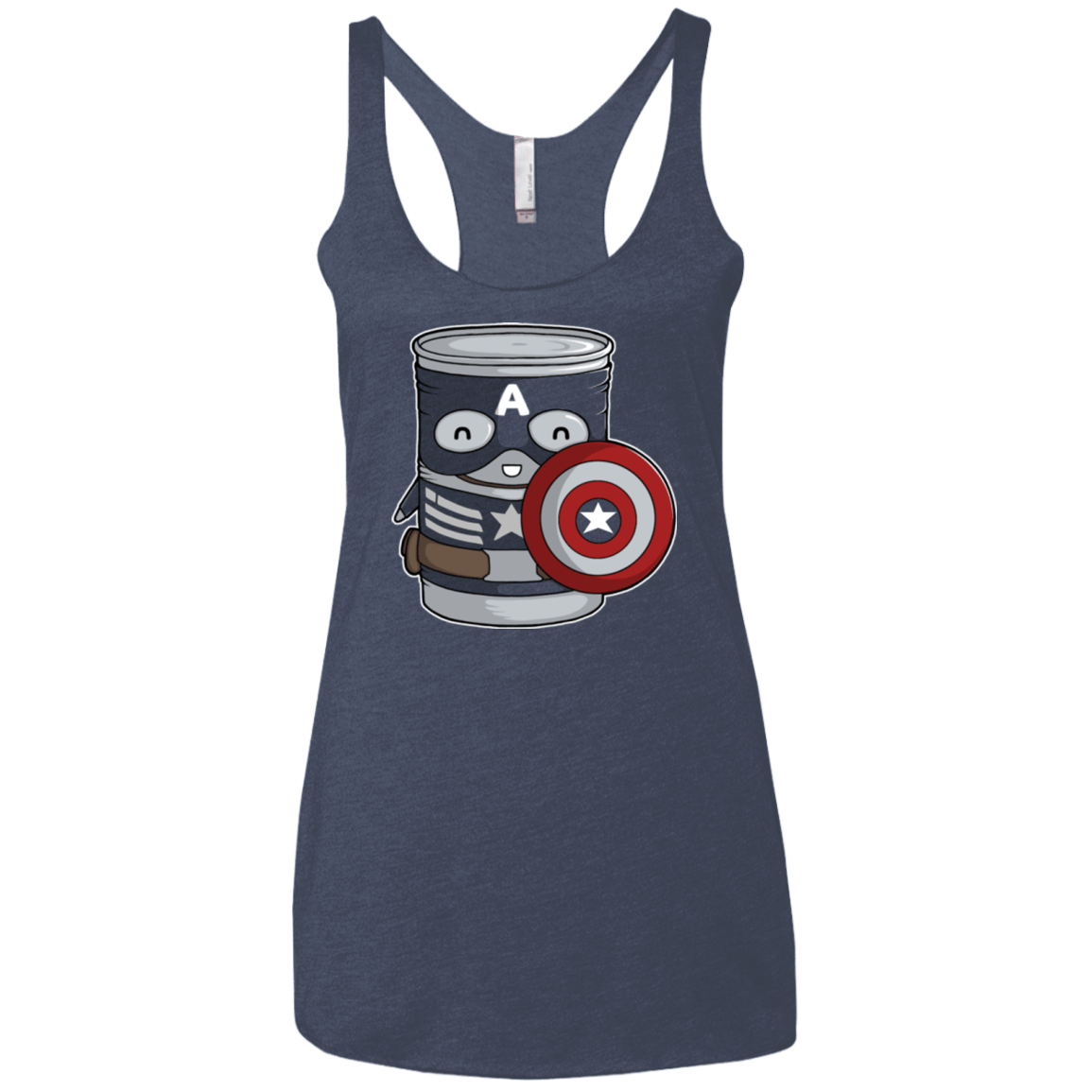 T-Shirts Vintage Navy / X-Small CapTin America Women's Triblend Racerback Tank