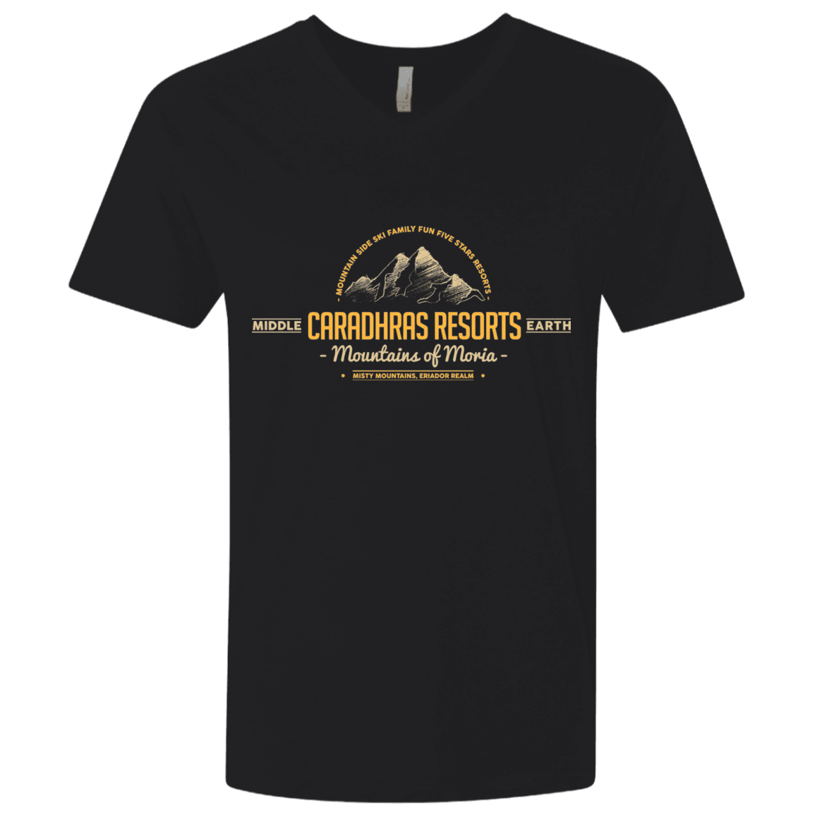 T-Shirts Black / X-Small Caradhras Resorts Men's Premium V-Neck