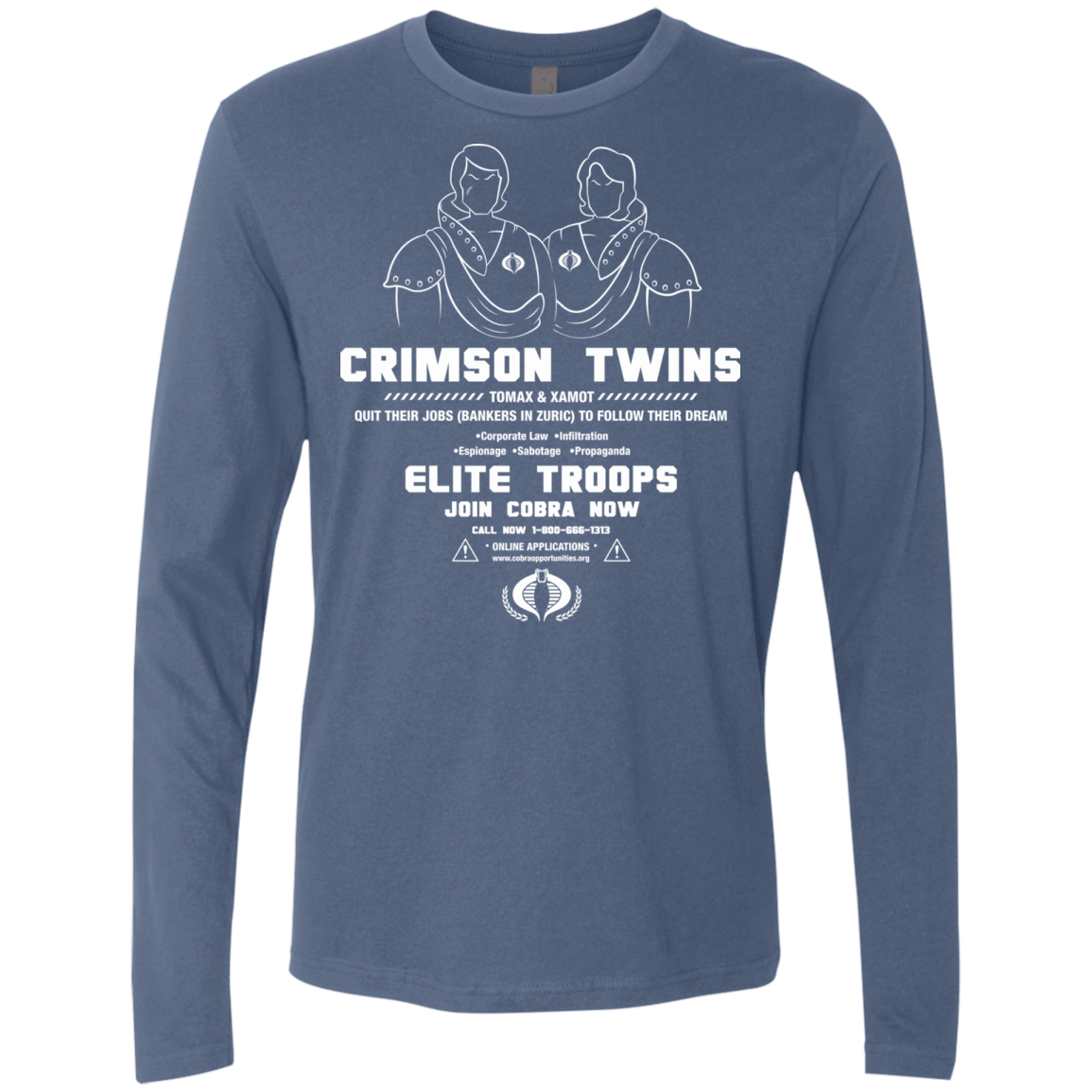 T-Shirts Indigo / S Career Opportunities Men's Premium Long Sleeve