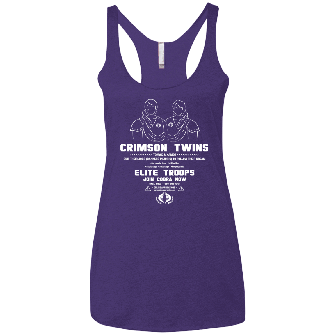 T-Shirts Purple Rush / X-Small Career Opportunities Women's Triblend Racerback Tank