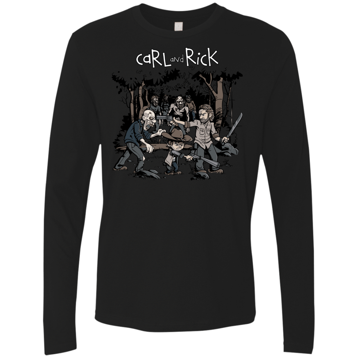 T-Shirts Black / Small Carl & Rick Men's Premium Long Sleeve