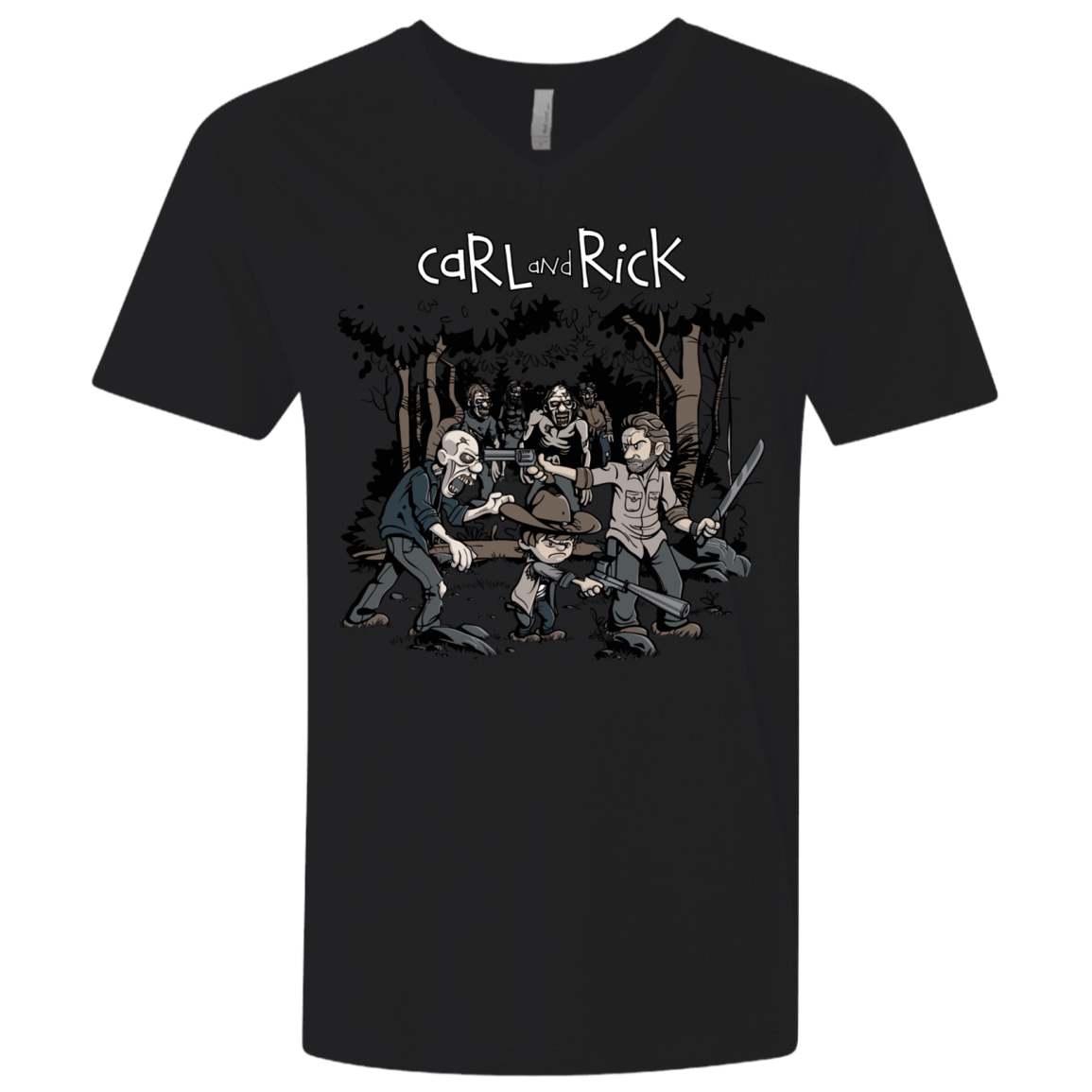 T-Shirts Black / X-Small Carl & Rick Men's Premium V-Neck
