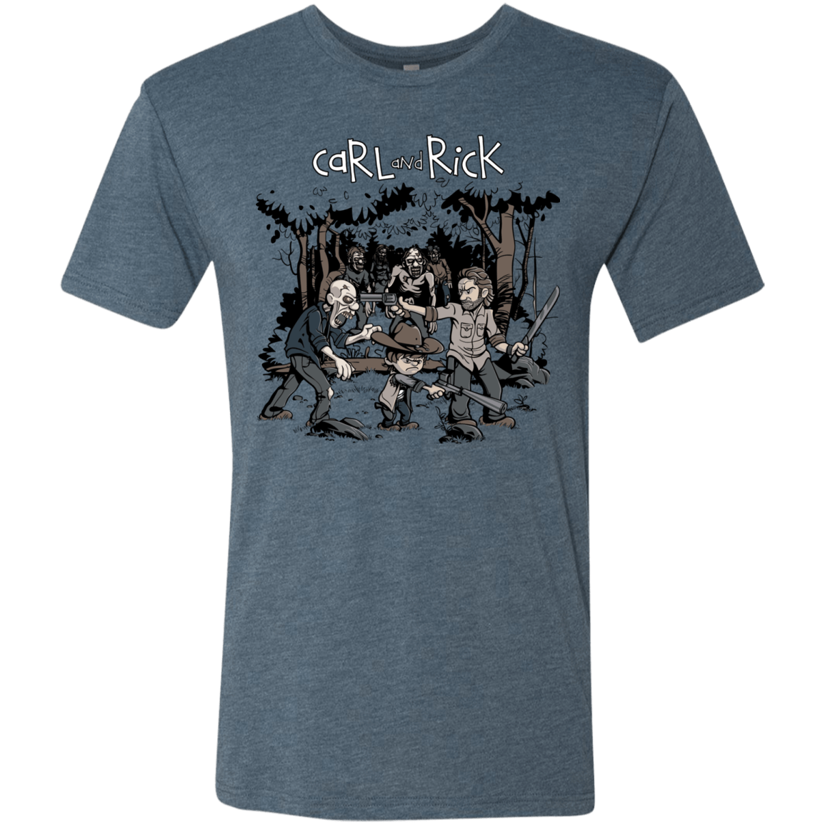 T-Shirts Indigo / Small Carl & Rick Men's Triblend T-Shirt