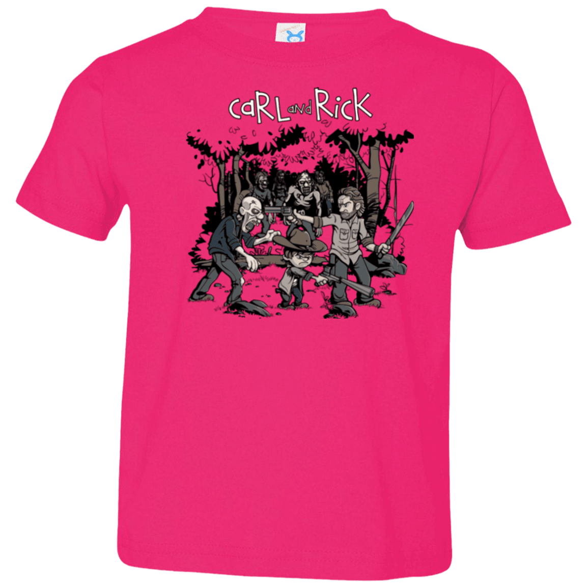 T-Shirts Hot Pink / 2T Carl & Rick Toddler Premium T-Shirt