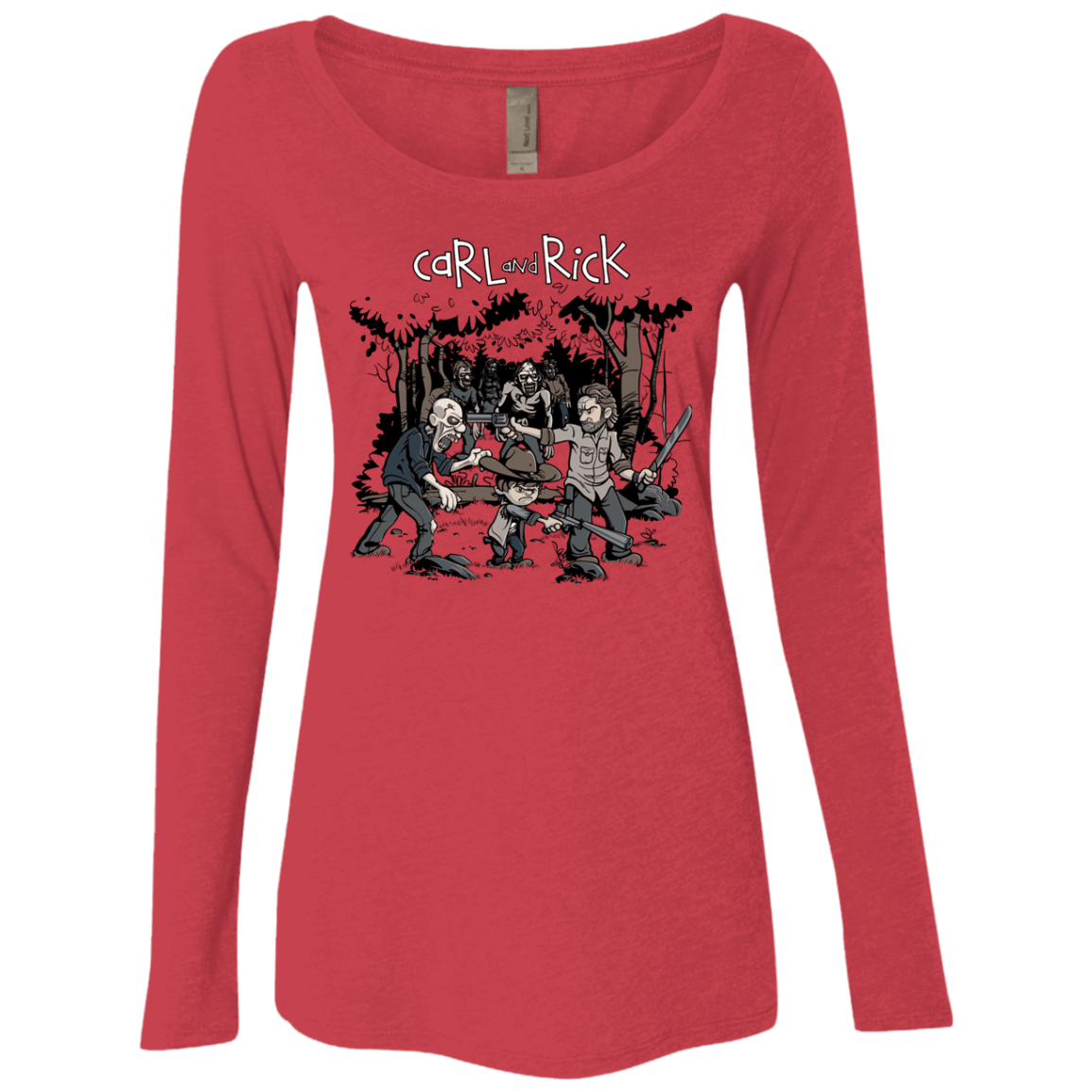 T-Shirts Vintage Red / Small Carl & Rick Women's Triblend Long Sleeve Shirt