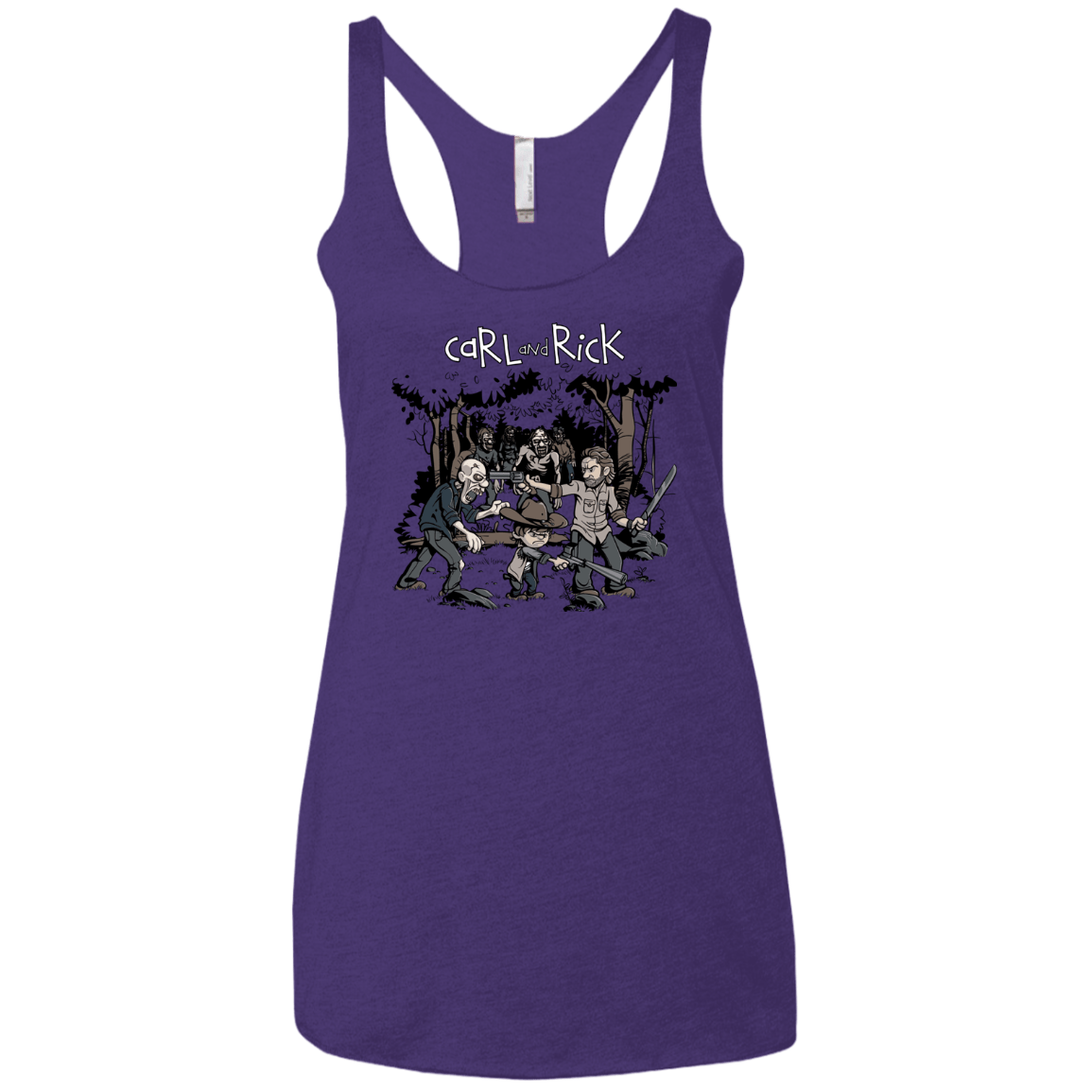 T-Shirts Purple / X-Small Carl & Rick Women's Triblend Racerback Tank