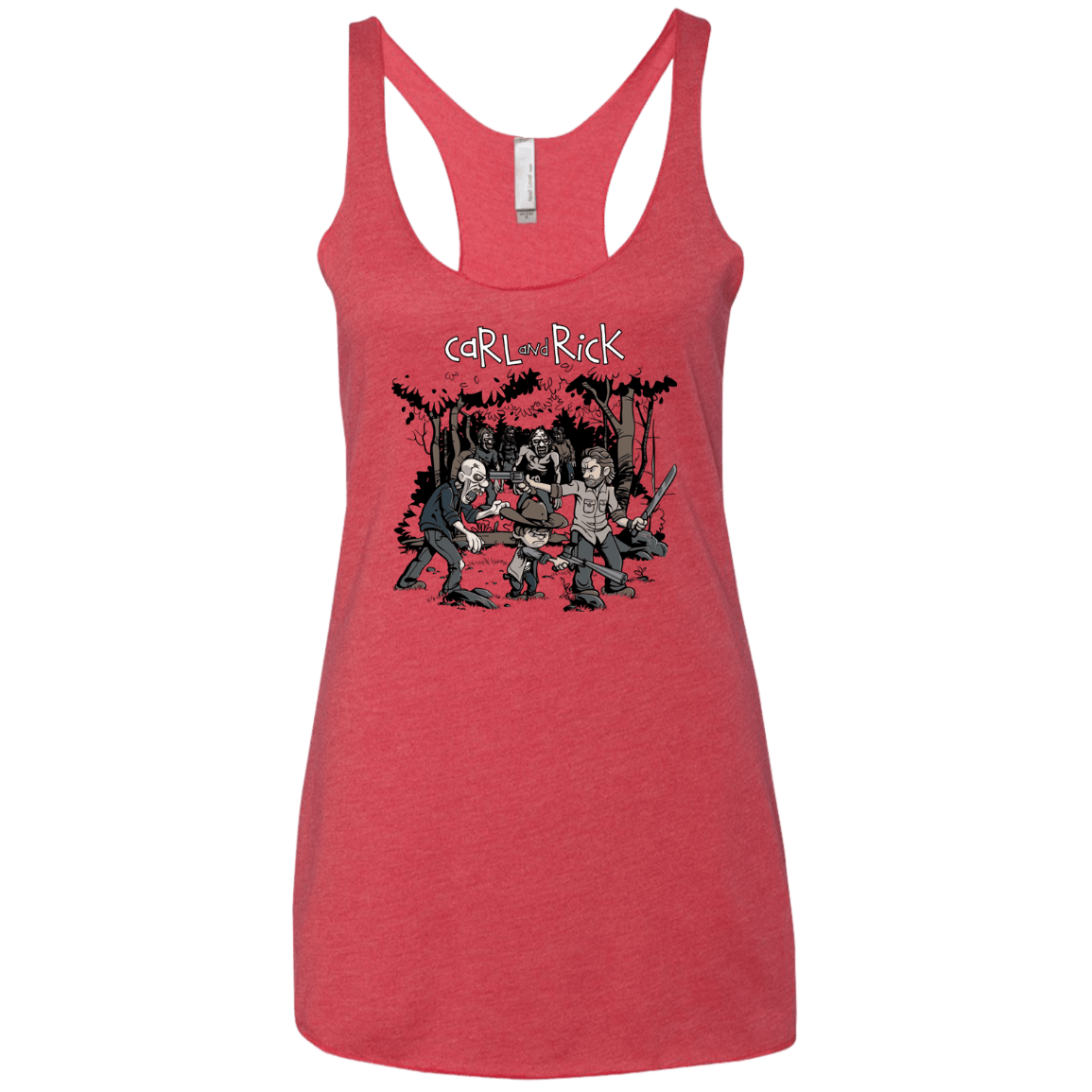 T-Shirts Vintage Red / X-Small Carl & Rick Women's Triblend Racerback Tank