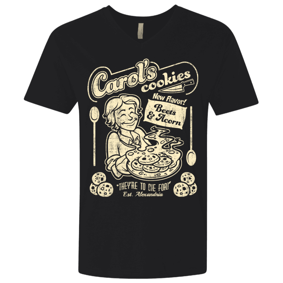 T-Shirts Black / X-Small Carols Cookies Men's Premium V-Neck