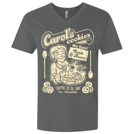 T-Shirts Heavy Metal / X-Small Carols Cookies Men's Premium V-Neck