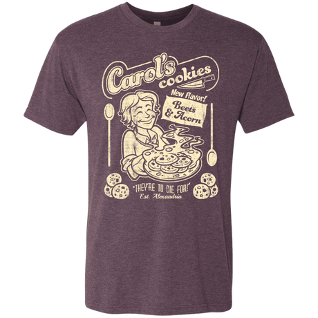 T-Shirts Vintage Purple / Small Carols Cookies Men's Triblend T-Shirt