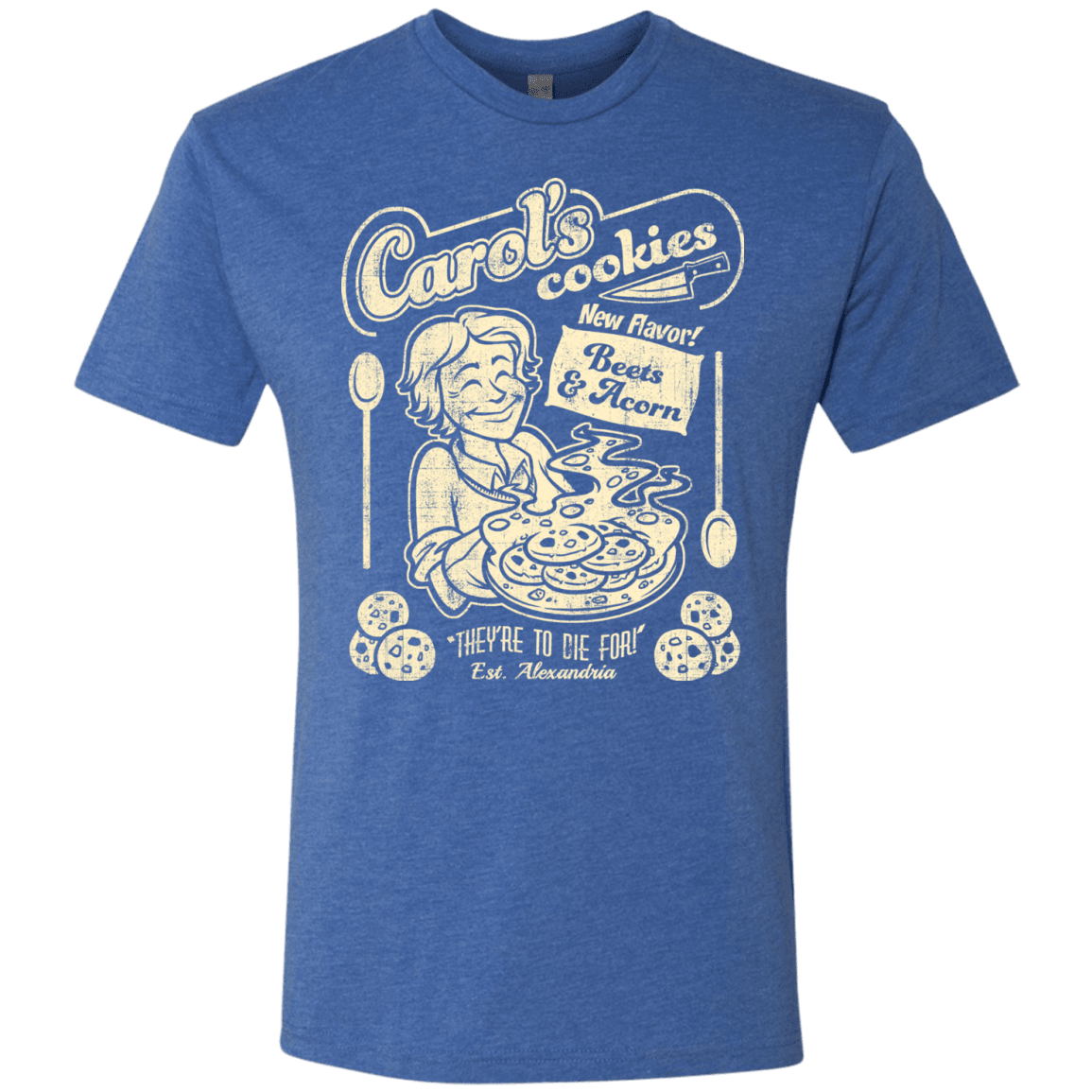 T-Shirts Vintage Royal / Small Carols Cookies Men's Triblend T-Shirt