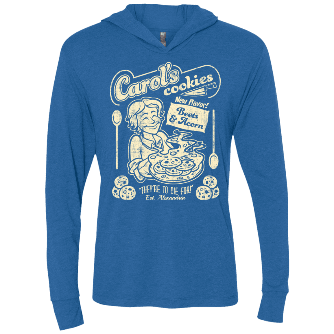 Carols Cookies Triblend Long Sleeve Hoodie Tee