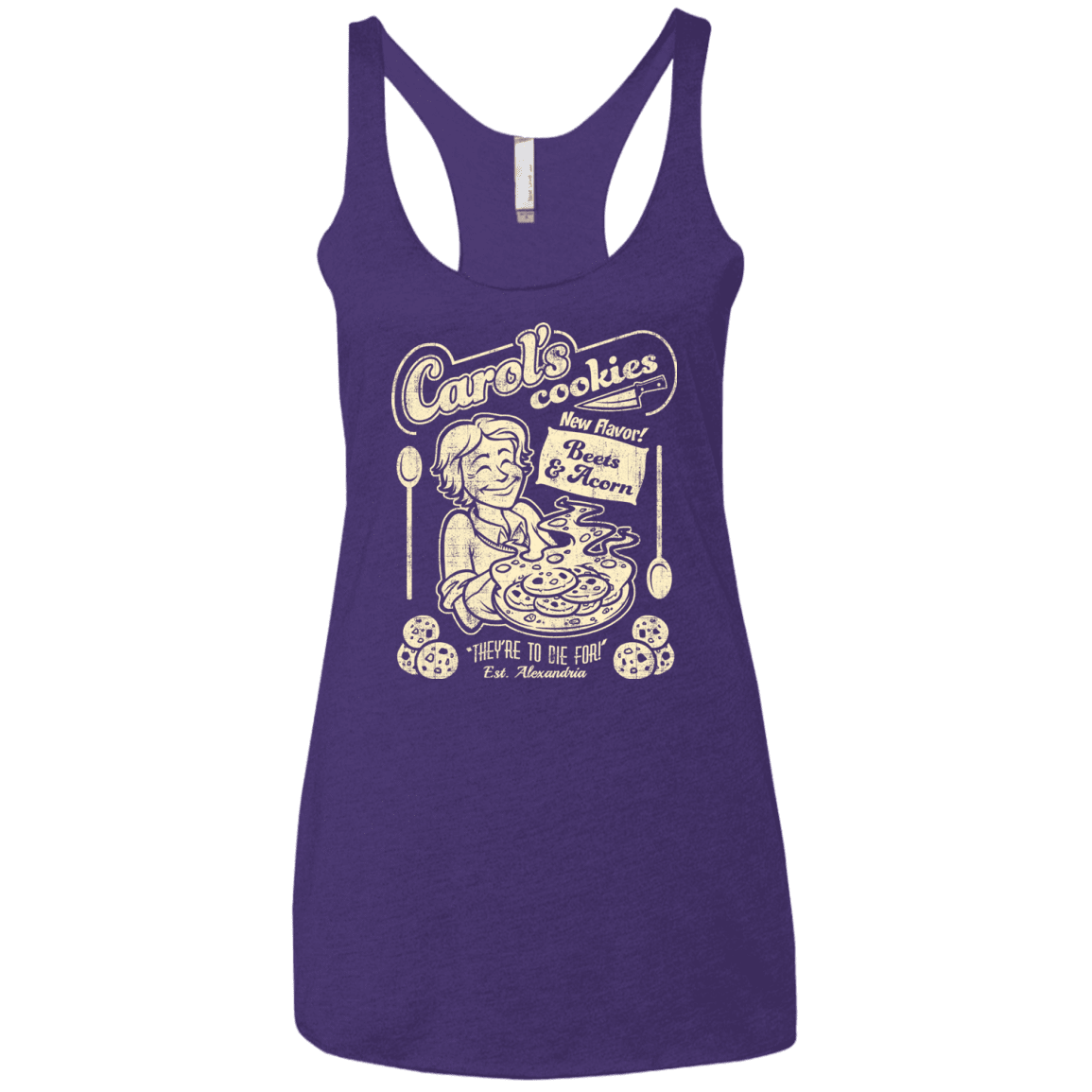 Carols Cookies Women's Triblend Racerback Tank
