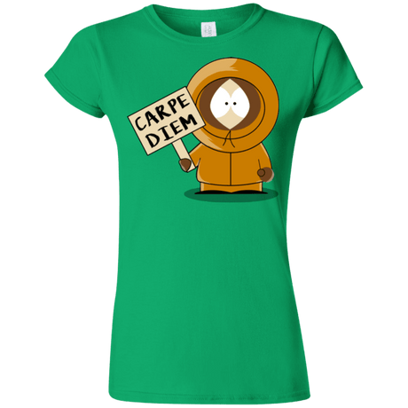 T-Shirts Irish Green / S Carpe Diem Junior Slimmer-Fit T-Shirt