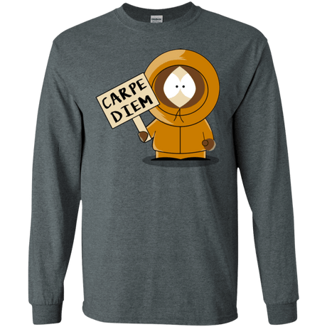 T-Shirts Dark Heather / S Carpe Diem Men's Long Sleeve T-Shirt