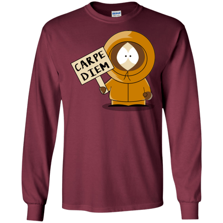 T-Shirts Maroon / S Carpe Diem Men's Long Sleeve T-Shirt