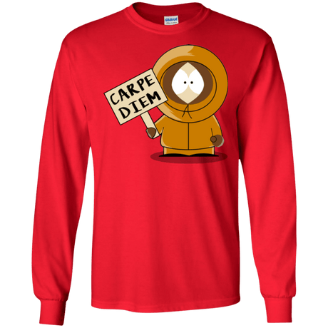 T-Shirts Red / S Carpe Diem Men's Long Sleeve T-Shirt