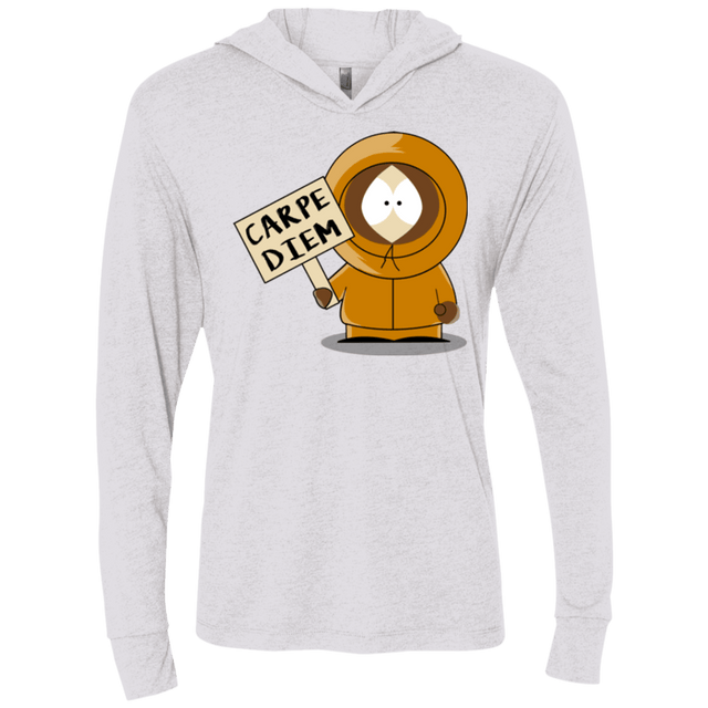 T-Shirts Heather White / X-Small Carpe Diem Triblend Long Sleeve Hoodie Tee