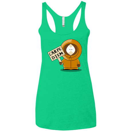 T-Shirts Envy / X-Small Carpe Diem Women's Triblend Racerback Tank