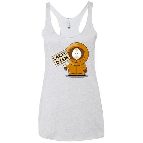 T-Shirts Heather White / X-Small Carpe Diem Women's Triblend Racerback Tank