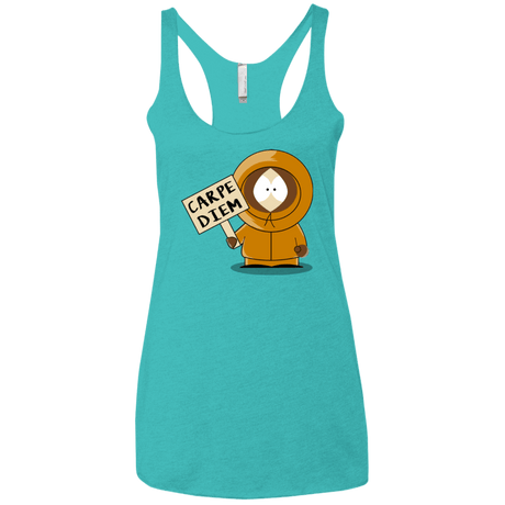 T-Shirts Tahiti Blue / X-Small Carpe Diem Women's Triblend Racerback Tank