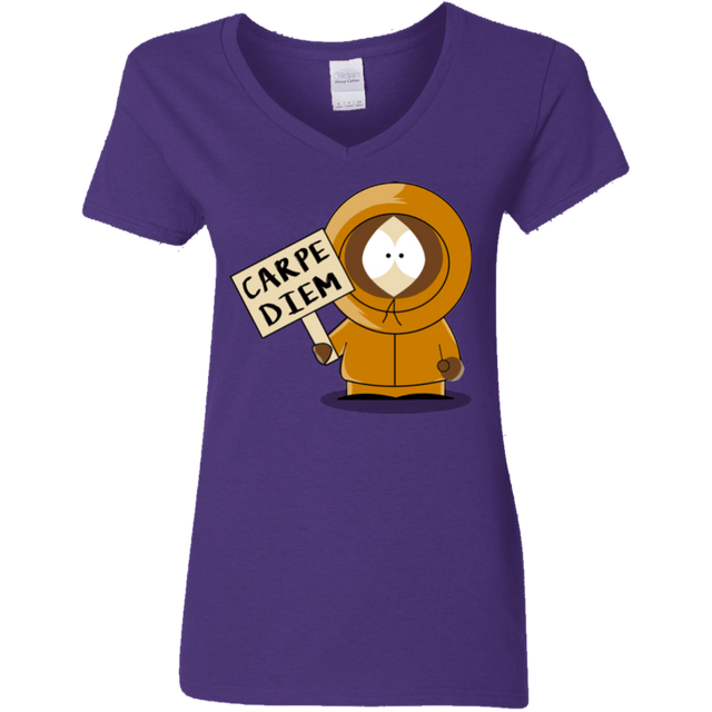 T-Shirts Purple / S Carpe Diem Women's V-Neck T-Shirt