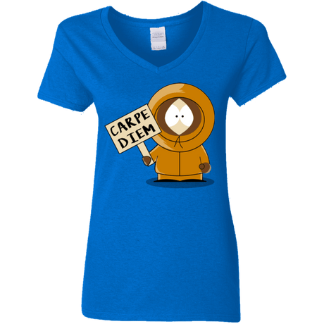 T-Shirts Royal / S Carpe Diem Women's V-Neck T-Shirt