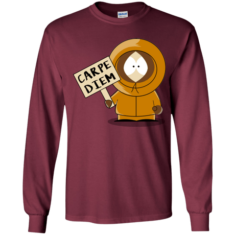 T-Shirts Maroon / YS Carpe Diem Youth Long Sleeve T-Shirt
