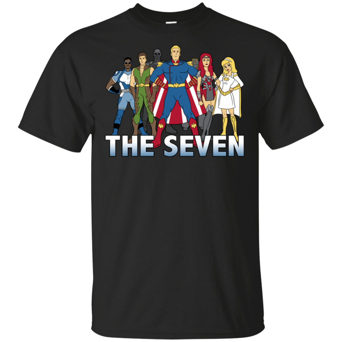 T-Shirts Black / S Cartoon Seven T-Shirt
