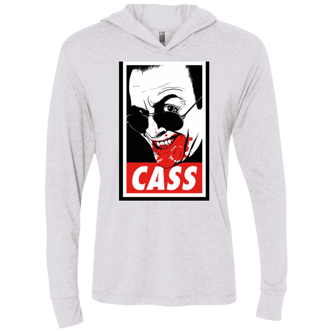 T-Shirts Heather White / X-Small CASS Triblend Long Sleeve Hoodie Tee