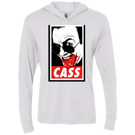 T-Shirts Heather White / X-Small CASS Triblend Long Sleeve Hoodie Tee