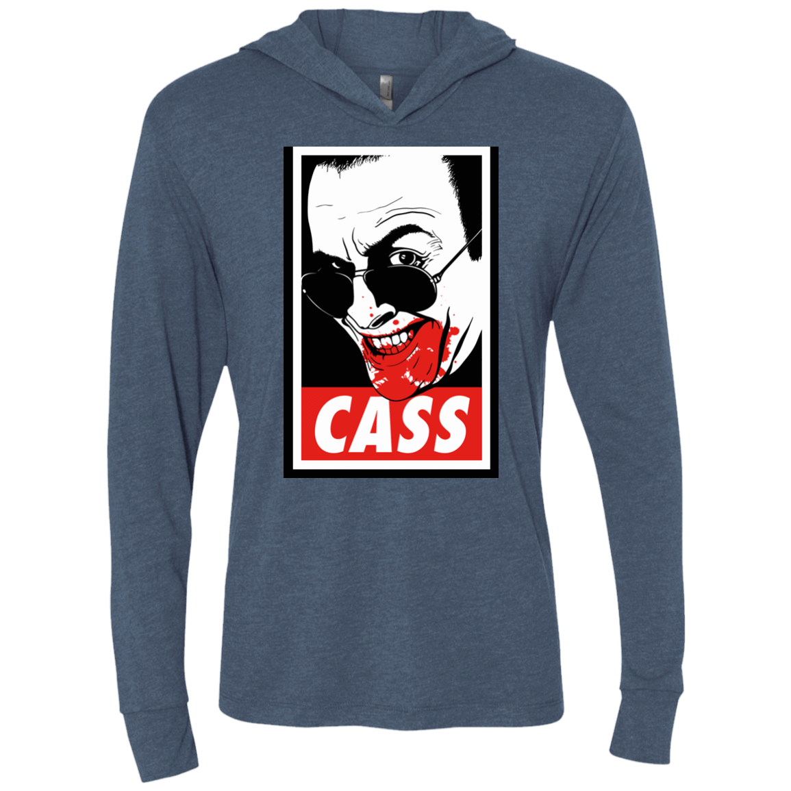 T-Shirts Indigo / X-Small CASS Triblend Long Sleeve Hoodie Tee