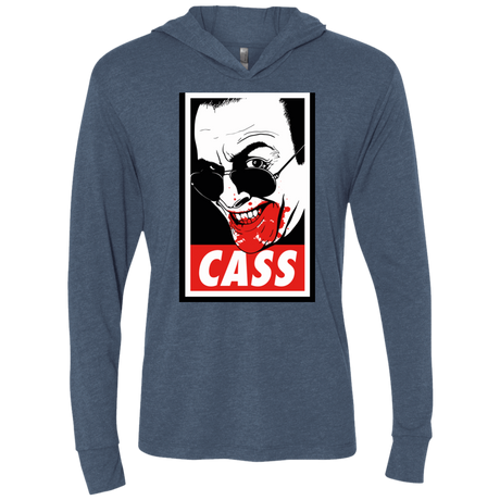 T-Shirts Indigo / X-Small CASS Triblend Long Sleeve Hoodie Tee