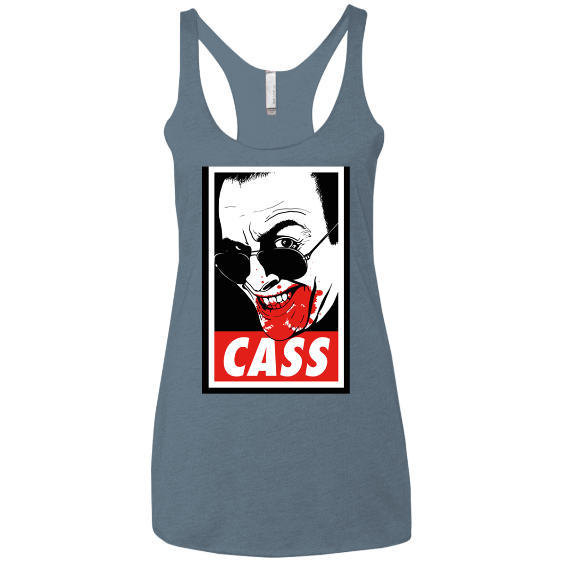 T-Shirts Indigo / X-Small CASS Women's Triblend Racerback Tank